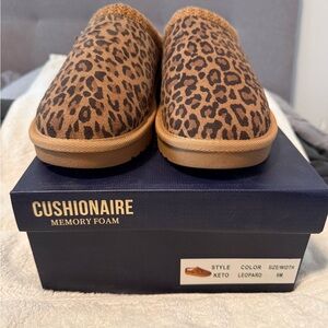 Cushionaire Keto Cozy Leopard Slipper BNIB size 9